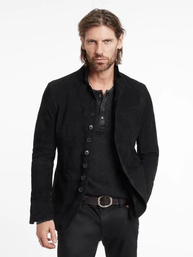 WOODWARD MULTIBUTTON JACKET Black Clothing John Varvatos Leather Jackets