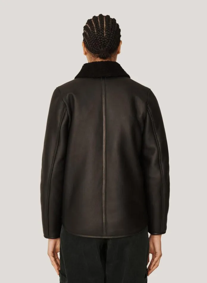YMC Brainticket Mk2 Leather Jacket Black Womens Outerwear