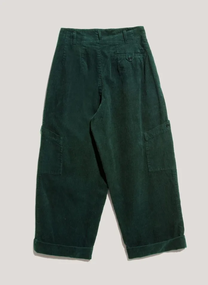 YMC Grease Corduroy Trousers Green Womens Trousers