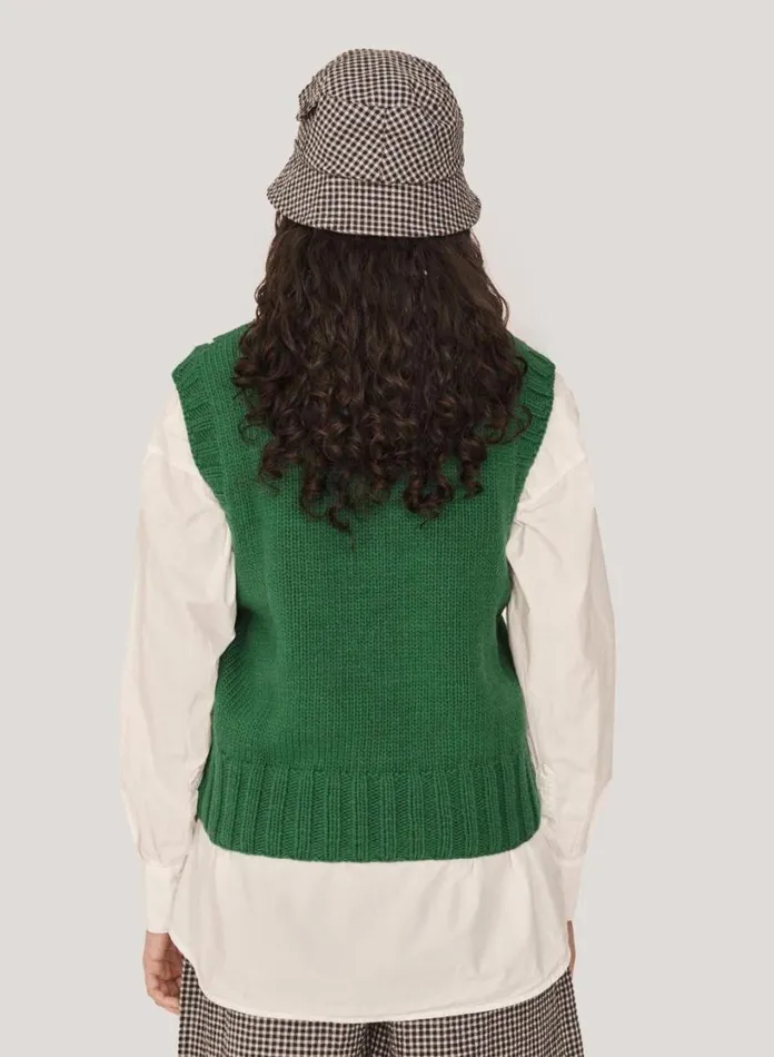 YMC Heidi Tank Green Womens Knitwear