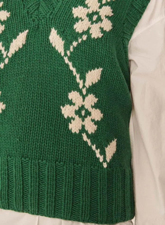 YMC Heidi Tank Green Womens Knitwear
