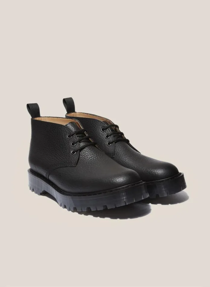 YMC Solovair X Leather Chukka Boots Black Mens Footwear
