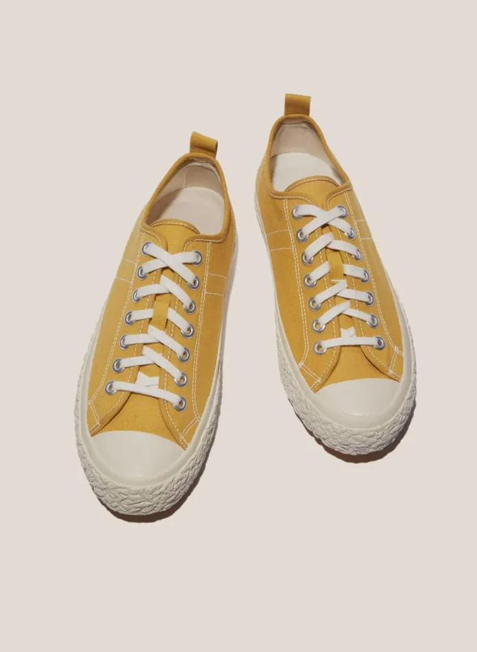 YMC Vulcanised Low Top Sneakers Yellow Mens Footwear