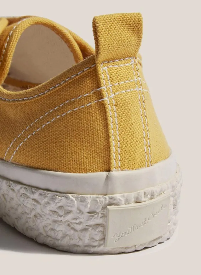 YMC Vulcanised Low Top Sneakers Yellow Mens Footwear