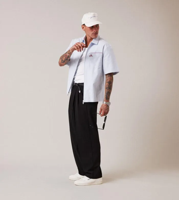 Zanerobe Pants Men Herringbone Flow Pant Black