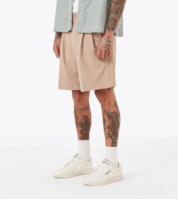 Zanerobe Shorts Men Herringbone Flow Short Beige