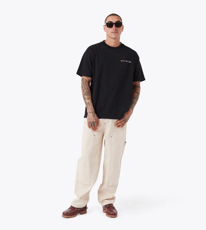 Zanerobe Tees and Tanks Men Rainbow Box Tee Black