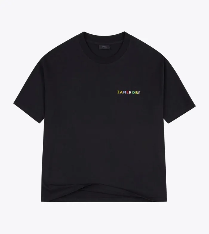 Zanerobe Tees and Tanks Men Rainbow Box Tee Black